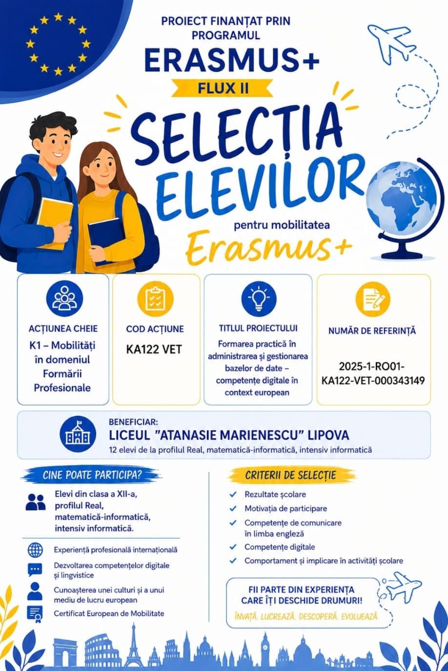 Activități ERASMUS+ - Liceul Atanasie Marienescu Lipova